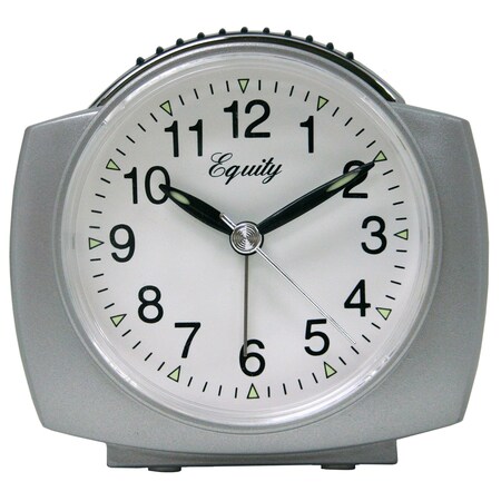 Equity By La Crosse La Crosse Equity 2 in. Silver Alarm Clock Analog Battery Operated 27006